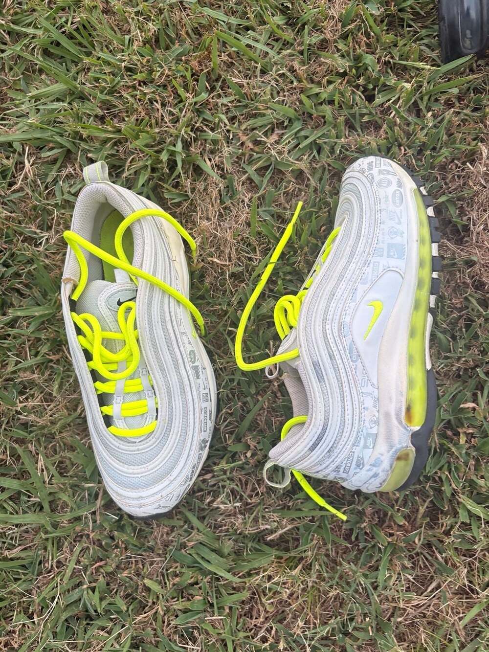 Nike Air Max 97 GS 'Reflective Logos 921522-108 White/Volt-Black-Platinum 6.5Y